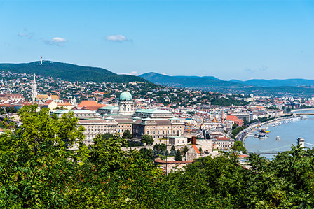 Landscape shot of Budapest, Hungary